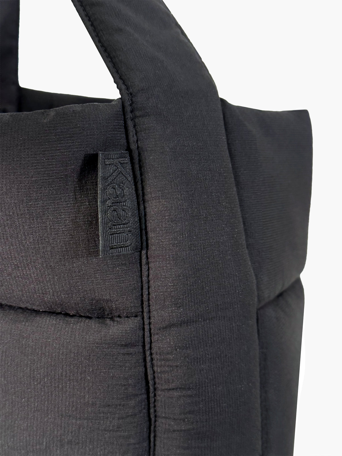 Puffer Nylon Bucket Tote in Black *NEW*