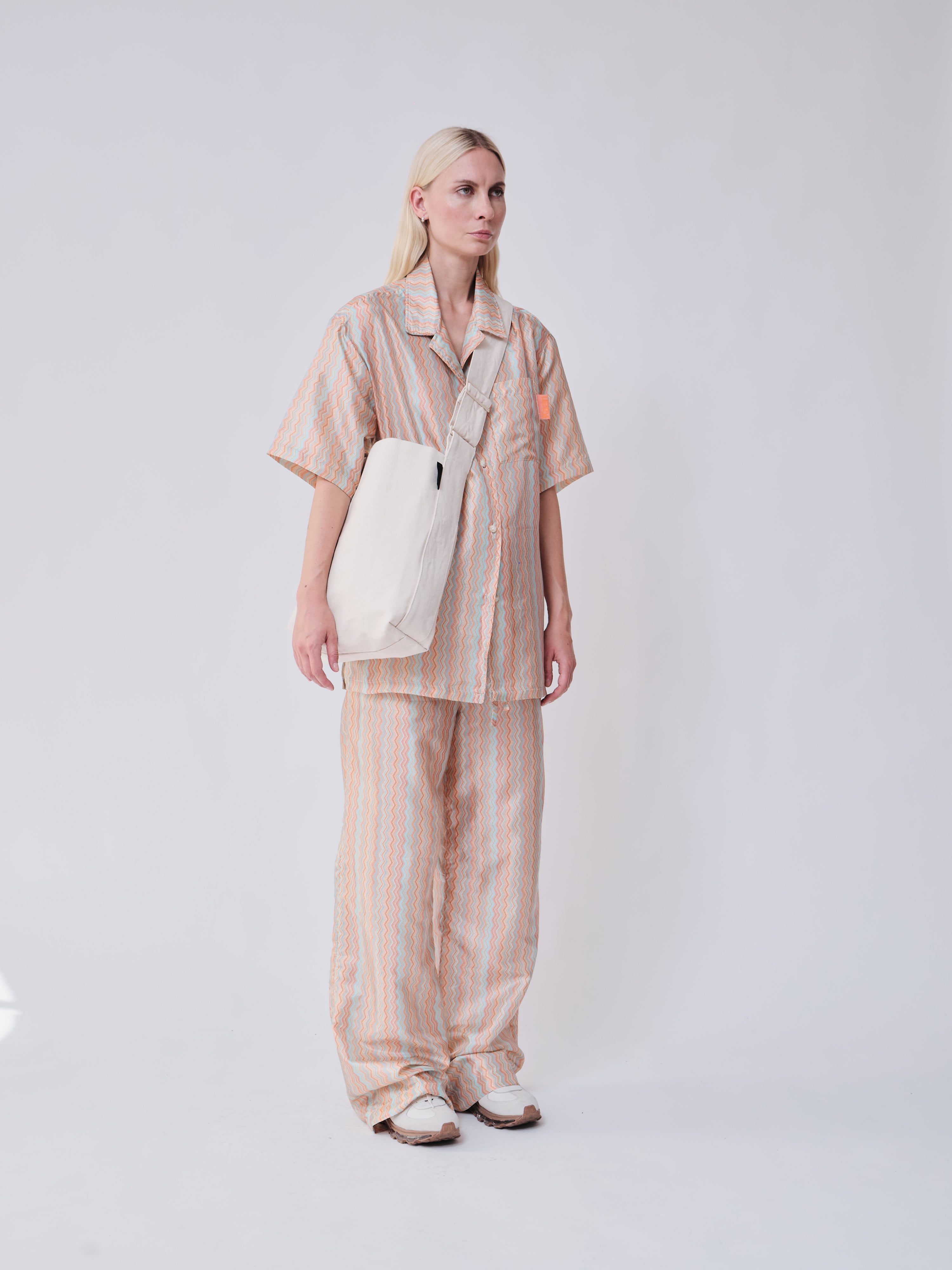 Crossbody Midi Bucket Natural Cotton