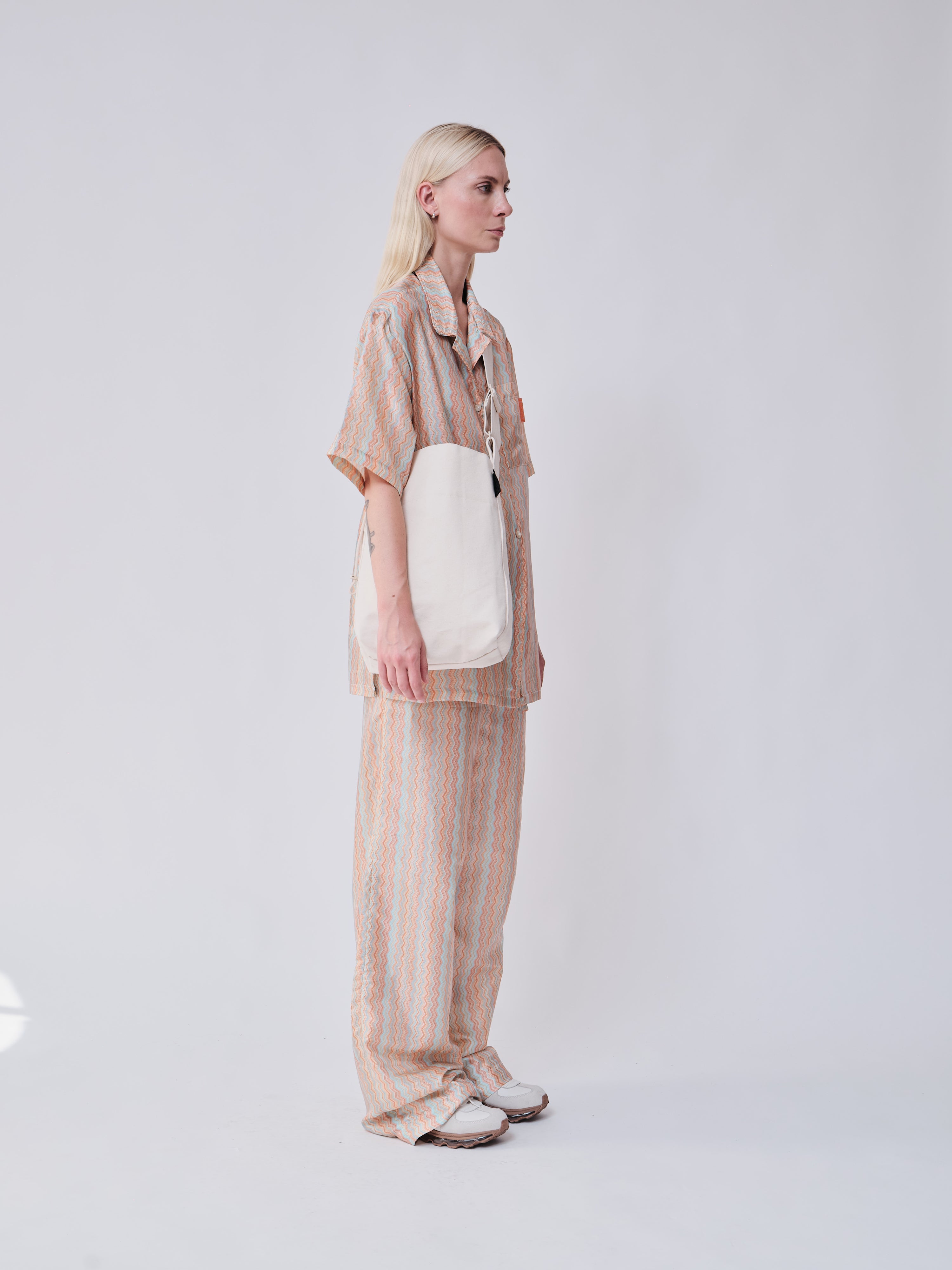 Crossbody Midi Bucket Natural Cotton