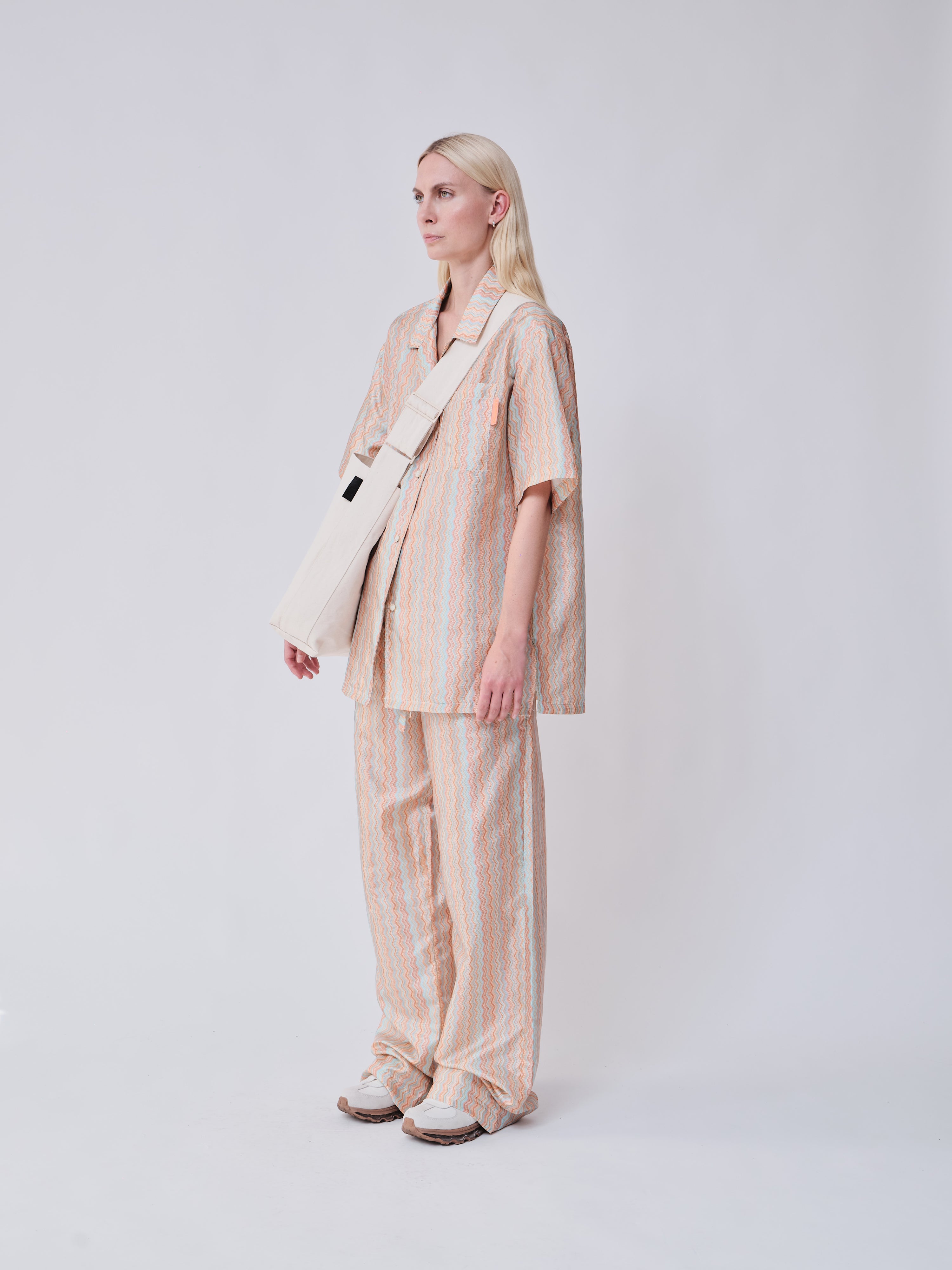 Crossbody Midi Bucket Natural Cotton