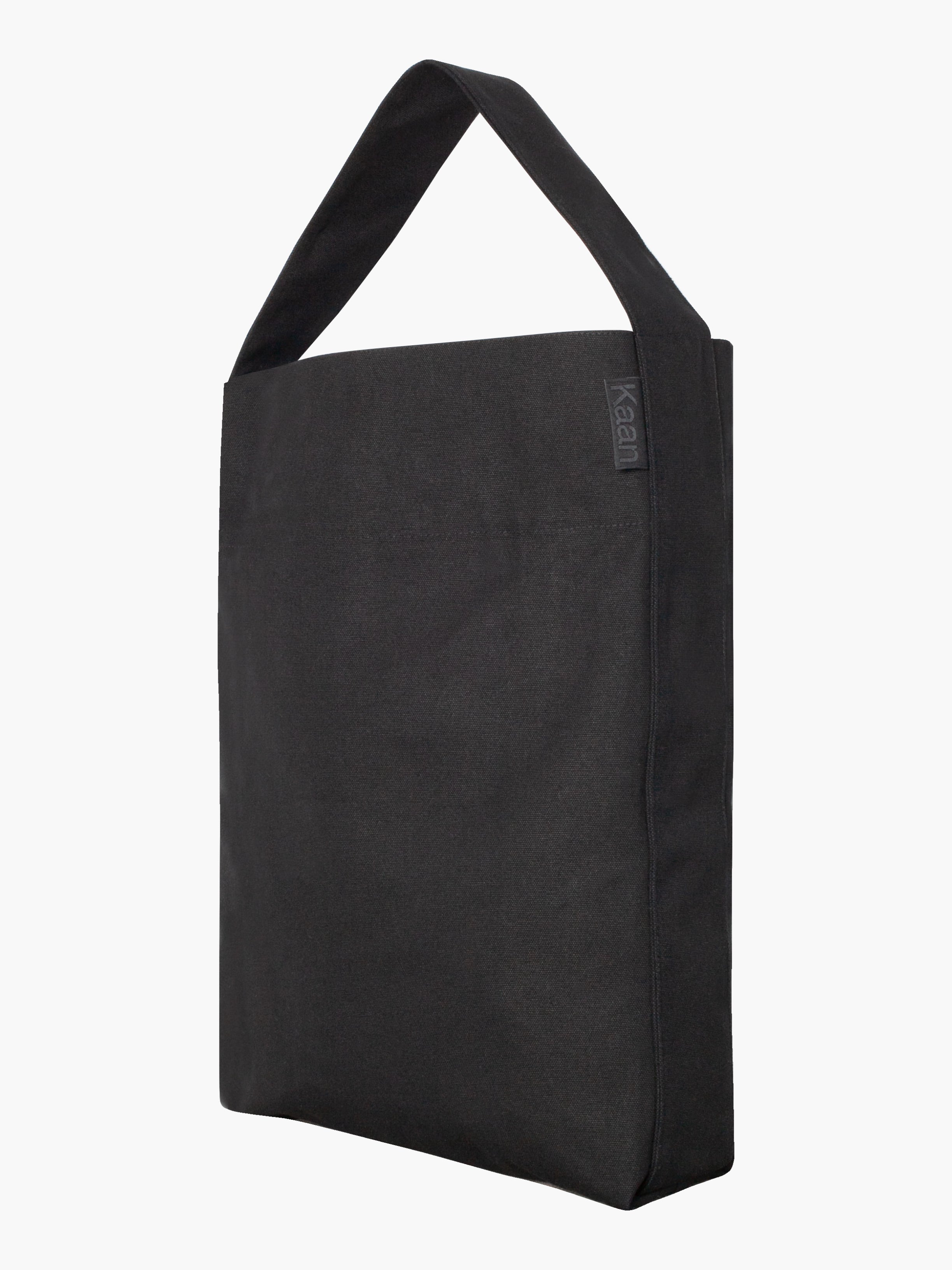 Bucket Tote in Black with Contrast Stitching (Water Repellent)