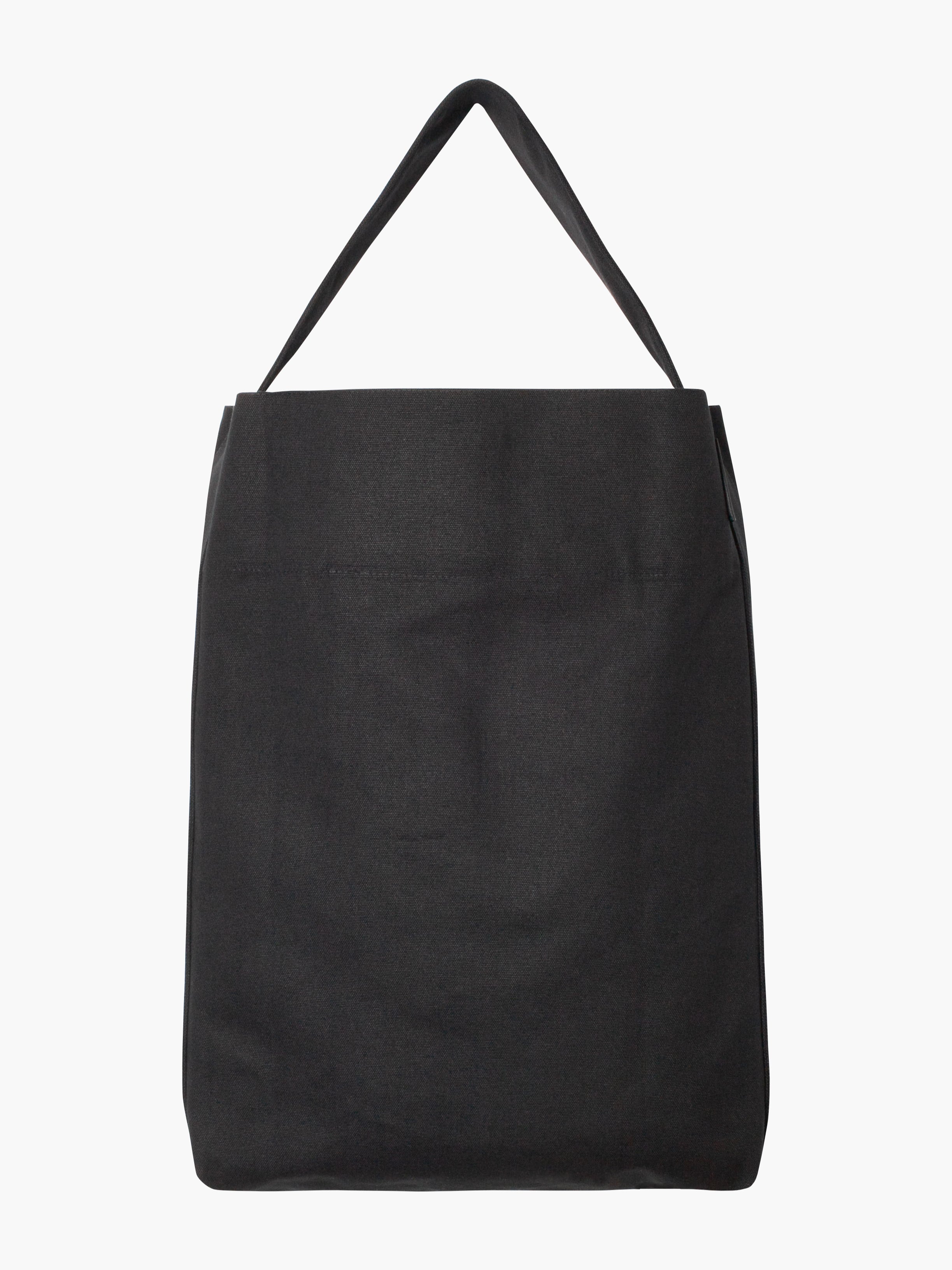 Bucket Tote in Black Cotton (Water Repellent)