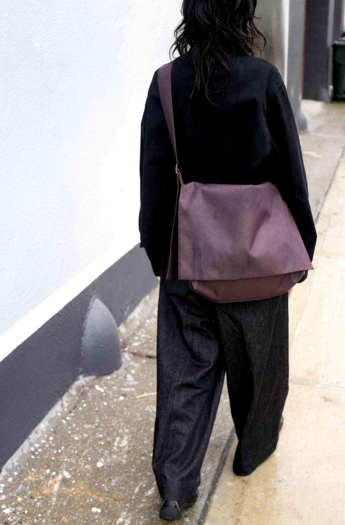 Large Waterproof Messenger Bag in Brown
