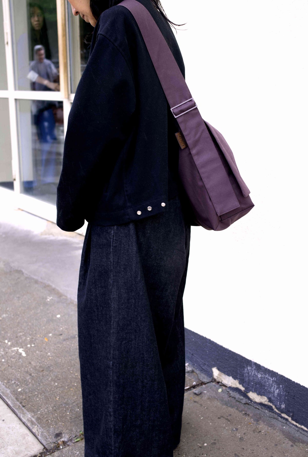 Large Waterproof Messenger Bag in Brown