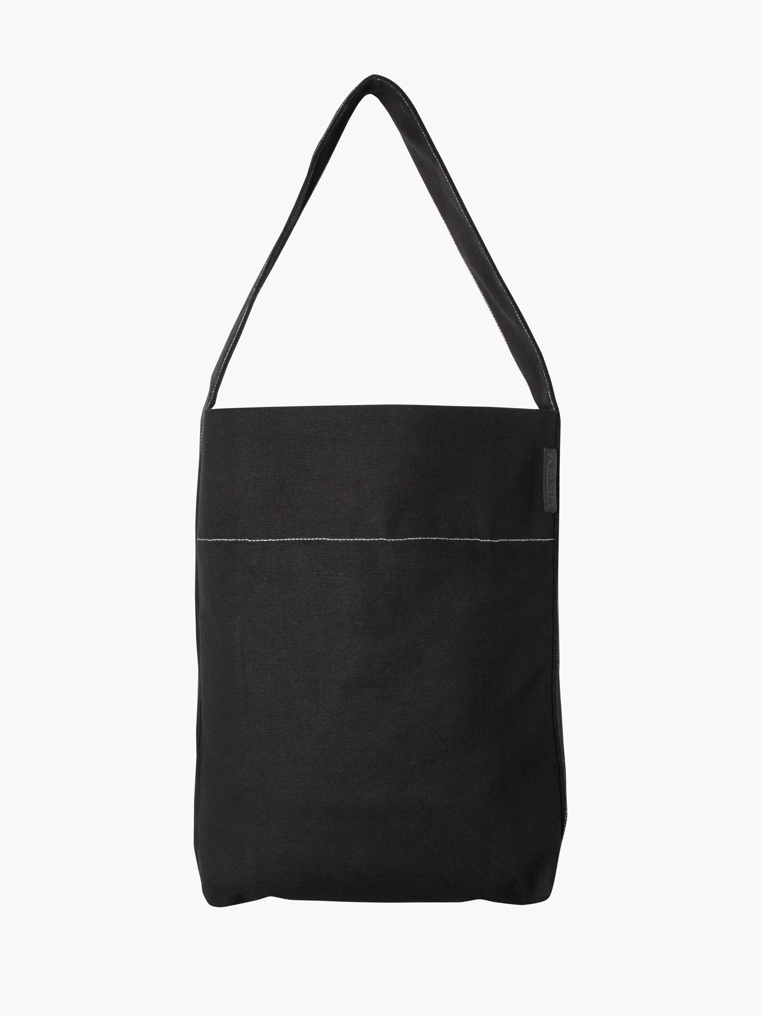 Midi Bucket - Black Cotton with Contrast Stitch (Water Repellent)