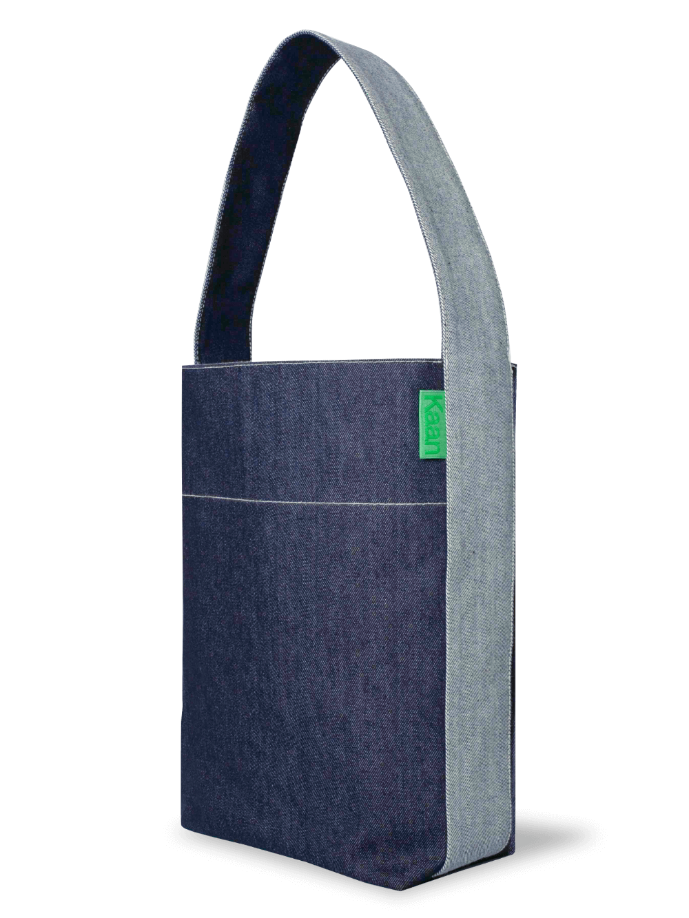 Reversible Denim Midi Bucket in Dark Indigo