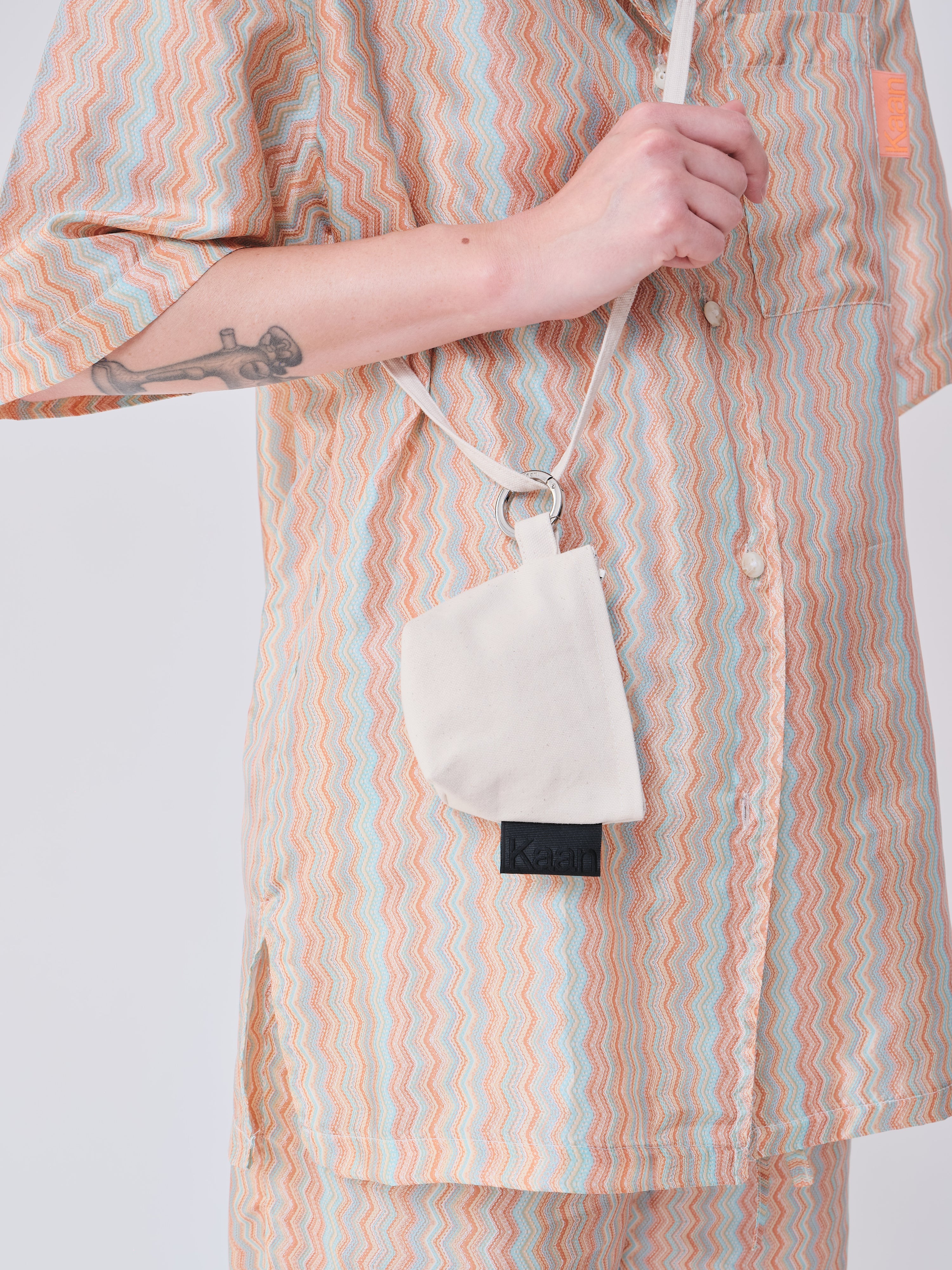 Mini Lanyard Pouch in Natural Cotton