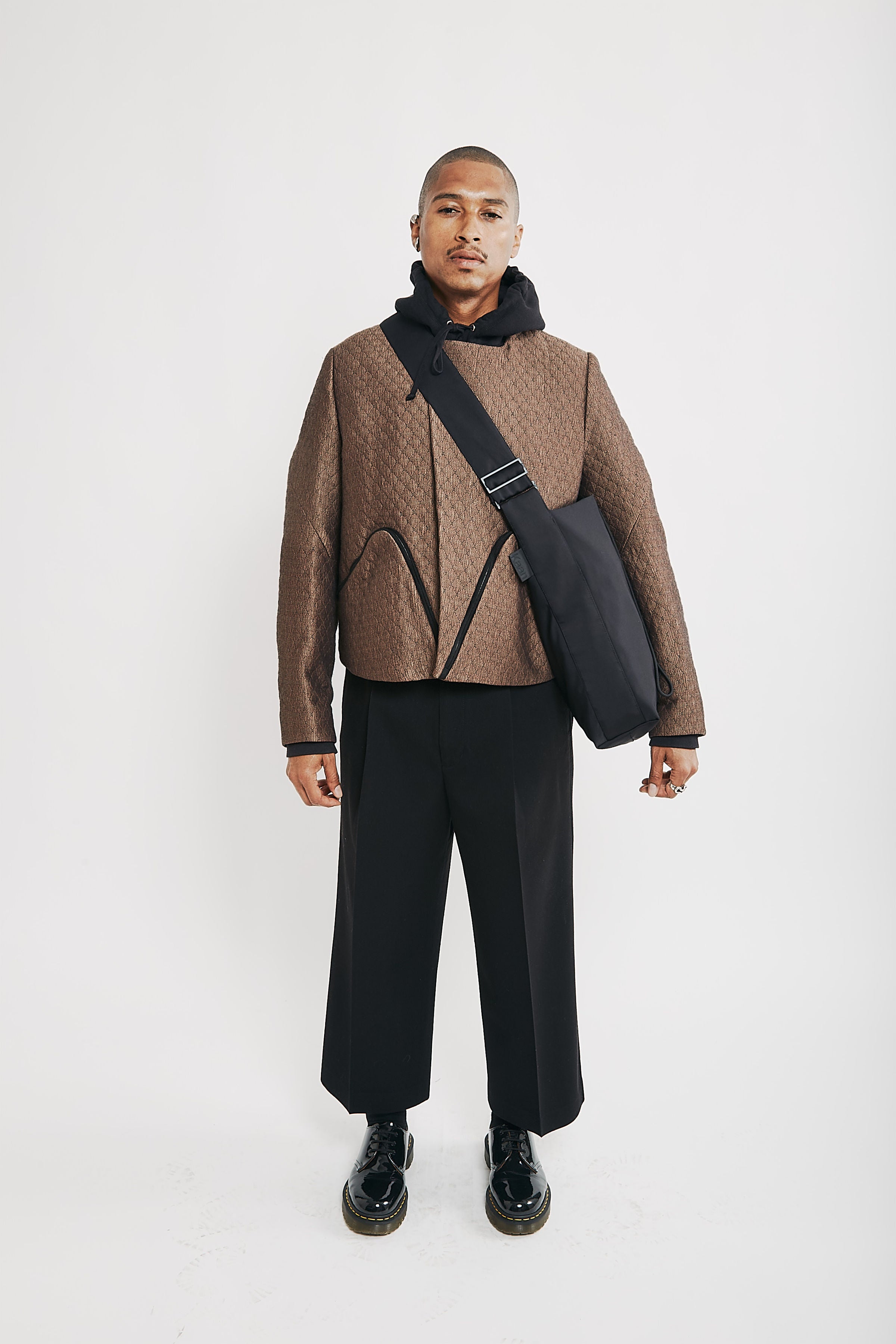 Water Repellent Nylon Midi Crossbody