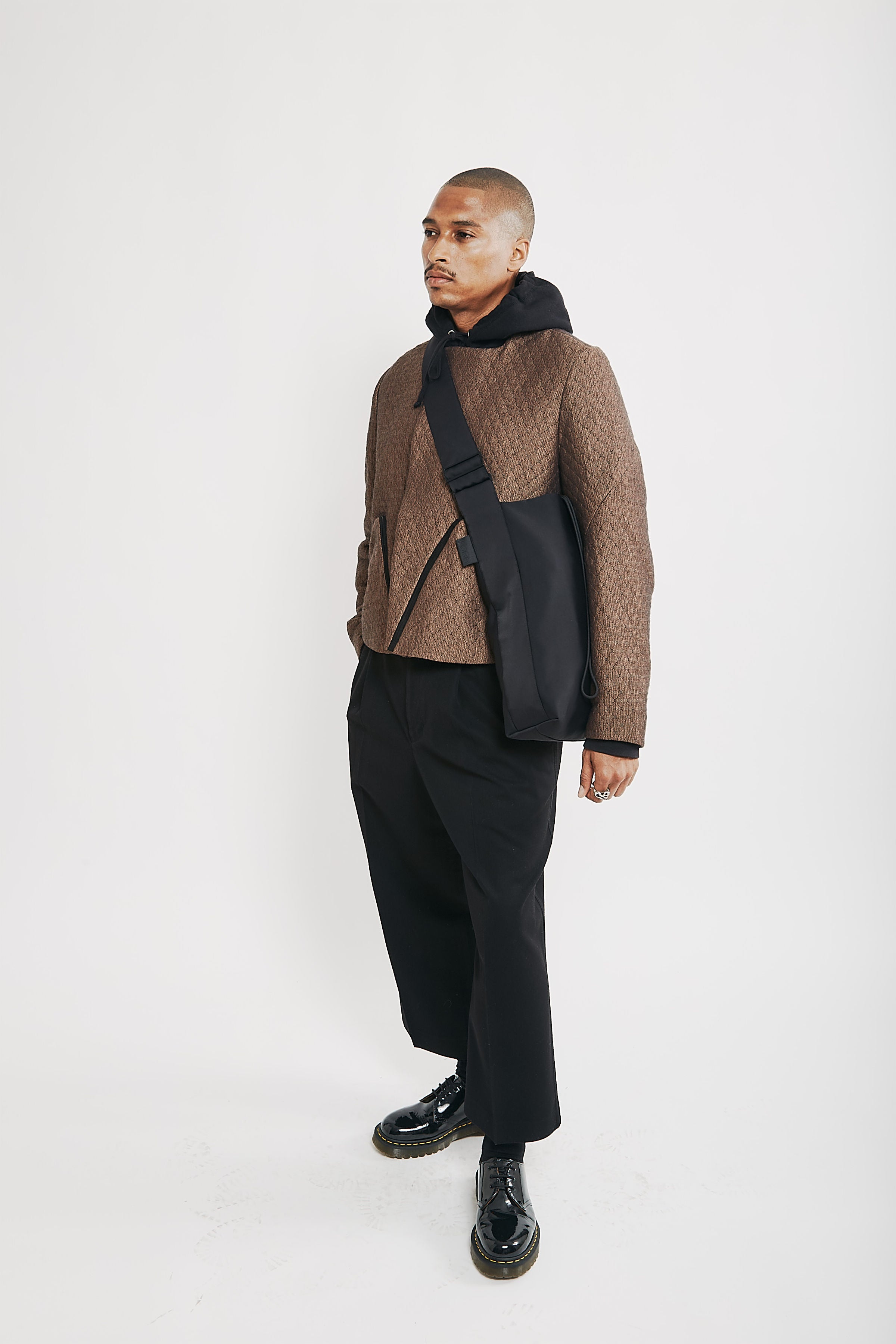 Water Repellent Nylon Midi Crossbody