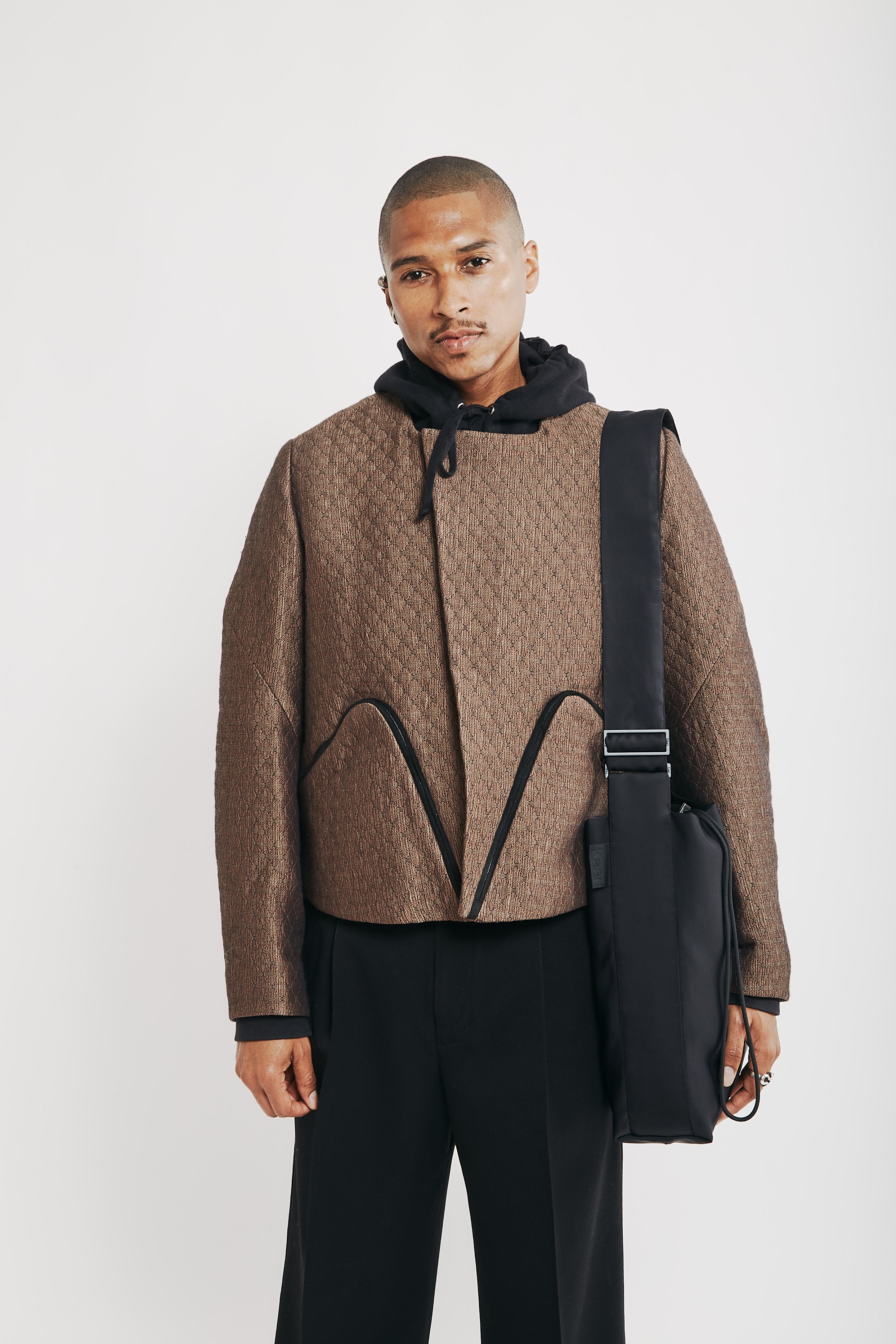 Water Repellent Nylon Midi Crossbody
