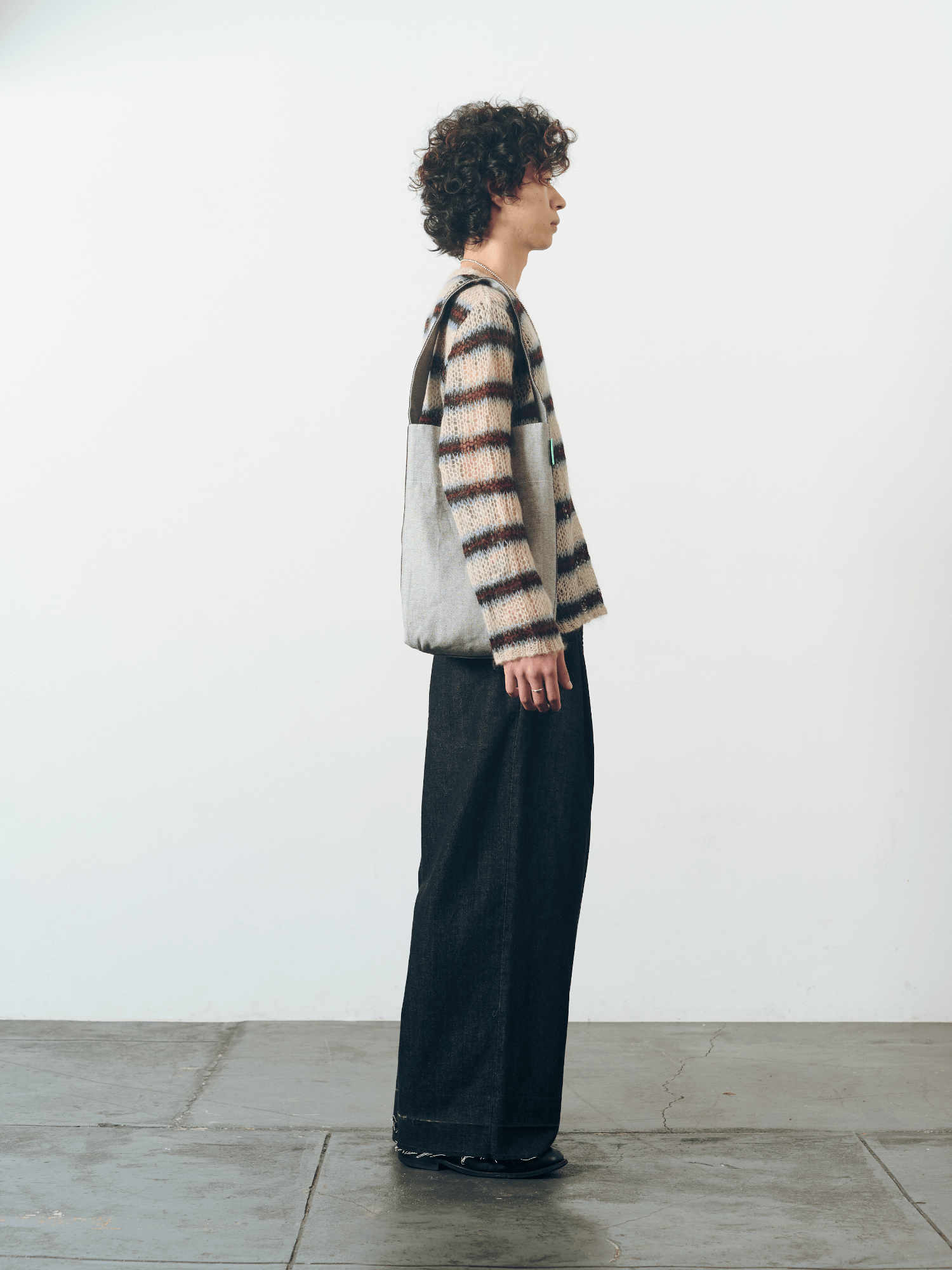 Reversible Denim Midi Bucket in Dark Indigo