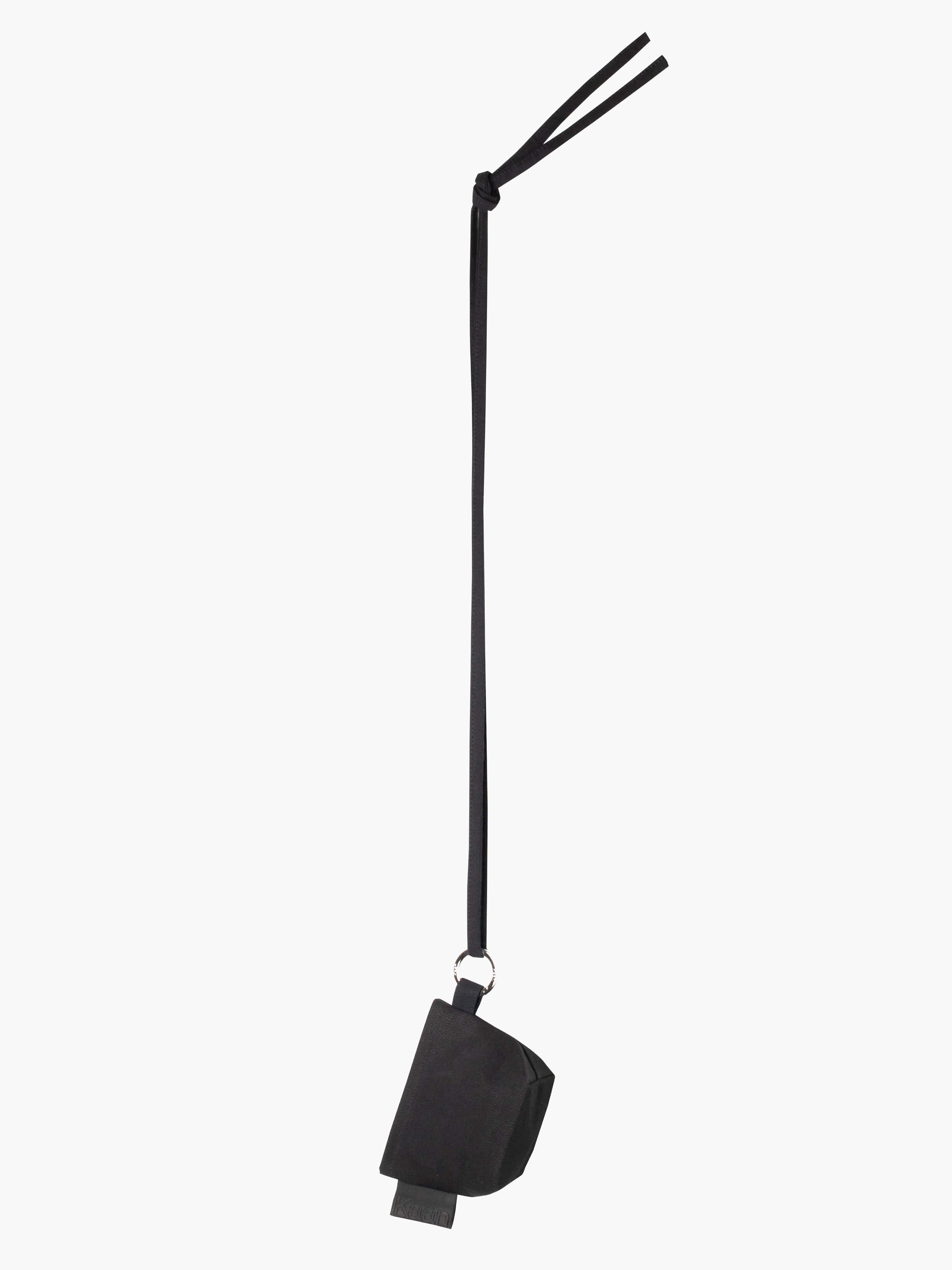 Mini Lanyard Pouch in Black Cotton